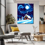 Painting by Numbers Winter Night Snow