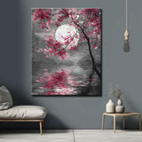 Painting by Numbers Black and White Moon Night Mood