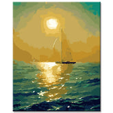 Painting by Numbers Sailboat on The Sea