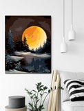 Painting by Numbers Night Mood with Blood Moon