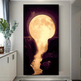 Painting by numbers night mood fading moon