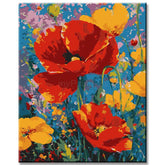 Painting by Numbers Flowers Red Poppy