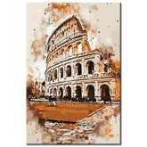 Paint by Numbers Rome in Watercolor