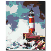 Painting by Numbers Lighthouse in Waves