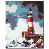 Painting by Numbers Lighthouse in Waves