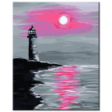 Painting by numbers lighthouse in the sunset shipping from DE