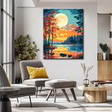 Painting by Numbers Full Moon Evening Mood