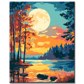 Painting by Numbers Full Moon Evening Mood