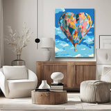 Painting by Numbers Blue Hot Air Balloon