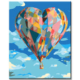 Painting by Numbers Blue Hot Air Balloon