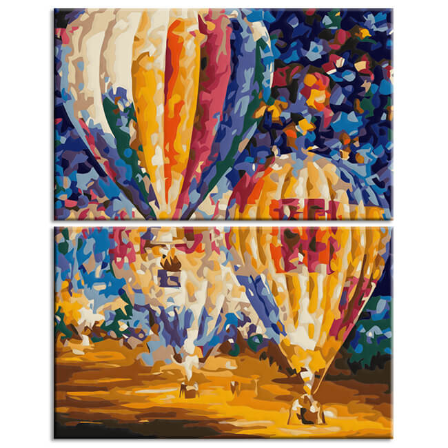 Painting by numbers colored balloon and emotions 2-piece shipping from DE
