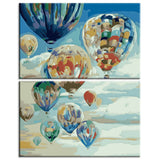 Painting by numbers balloons in the sky 2-piece shipping from DE