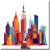 Painting by Numbers World City SkylinesNew York City