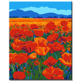 Paint by Numbers Poppy Field Field