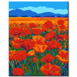 Paint by Numbers Poppy Field Field