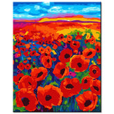 Paint by Numbers Poppy Field Field
