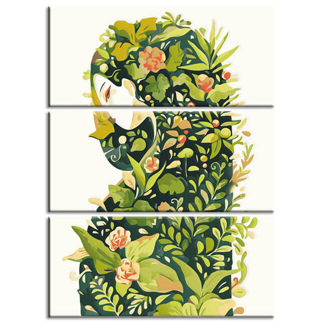 Painting by numbers Little Angel of the Forest 3-piece shipping from DE