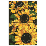 Painting by numbers sunflower art 2-piece shipping from DE