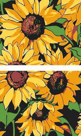 Painting by Numbers Sunflower Art 2-Panel