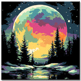 Painting by Numbers Arctic Rainbow Moon