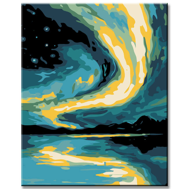 Painting by Numbers Arctic Rainbow Moon Shipping from DE