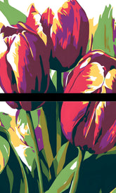 Painting by Numbers Purple Tulips 2-Panel
