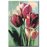 Paint by Numbers Purple Tulips
