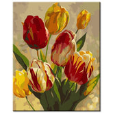 Painting by numbers Tulip bouquet shipping from DE