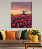 Painting by Numbers Netherlands Holland Tulips Windmill