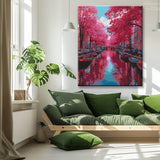 Painting by Numbers Netherlands Holland Canals Cherry Blossom