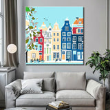 Painting by Numbers Netherlands Holland Illustration Old Town