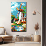 Painting by Numbers Netherlands Holland Illustration Windmill