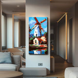 Painting by Numbers Netherlands Holland Illustration Windmill