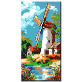 Painting by Numbers Netherlands Holland Illustration Windmill