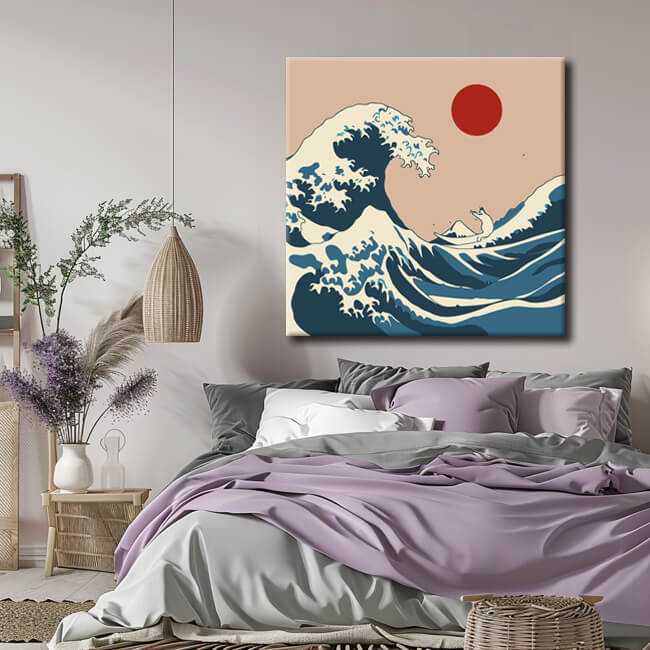 Painting by Numbers Art Cats jumping from the wave
