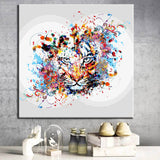 Painting by Numbers Art Leopard’s head Head with Graffiti