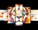 Painting by Numbers Art Leopard’s head Head with Graffiti 5-Panel