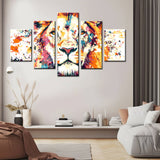 Painting by Numbers Art Leopard’s head Head with Graffiti 5-Panel