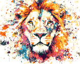Painting by Numbers Art Leopard’s head Head with Graffiti