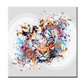 Painting by Numbers Art Leopard’s head Head with Graffiti