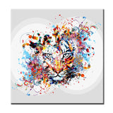 Painting by Numbers Art Leopard’s head Head with Graffiti