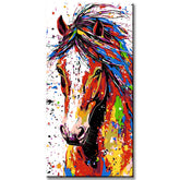 Paint by Numbers Art Colorful Horse Oil Painting