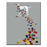 Painting by Numbers Art Standing Dog with Colorful Leaves