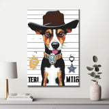 Painting by Numbers Art Criminal Dog with Cowboy Hat