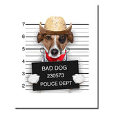 Painting by Numbers Art Criminal Dog with Cowboy Hat