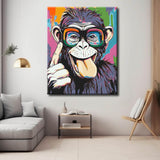 Painting by Numbers Art Animal Funny Monkey with Glasses