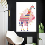 Painting by Numbers Art Animal Giraffe with Colorful Horizontal Stripes