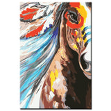Painting by Numbers Art Animal Horse in Indian Style