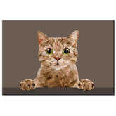 Painting by Numbers Art Animal Cat Looks At You