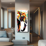 Painting by Numbers Art Animal Elephant with Colorful Head and Trunk